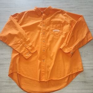 Red Oak Sportswear Long Sleeve Button Down Tennessee Vols Shirt Men's Orange XXl